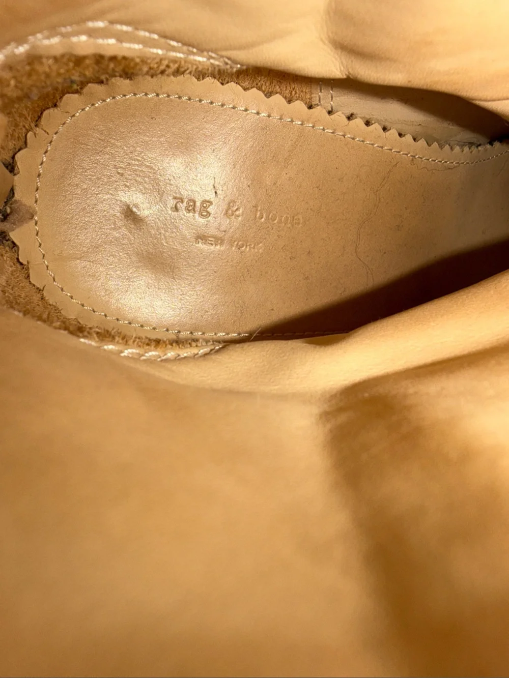 rag & bone Fold-Over Canvas Ankle Booties in Light Beige